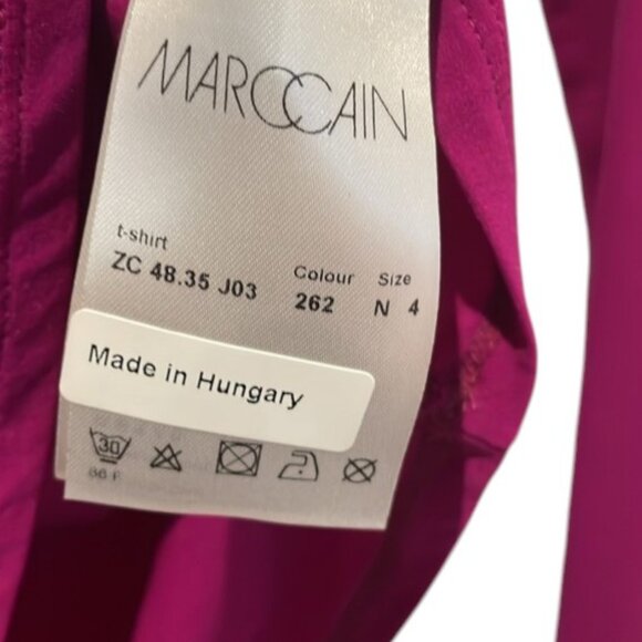 Marc Cain Object of Love magenta long sleeves pullover shirt  size N4 - Picture 4 of 5